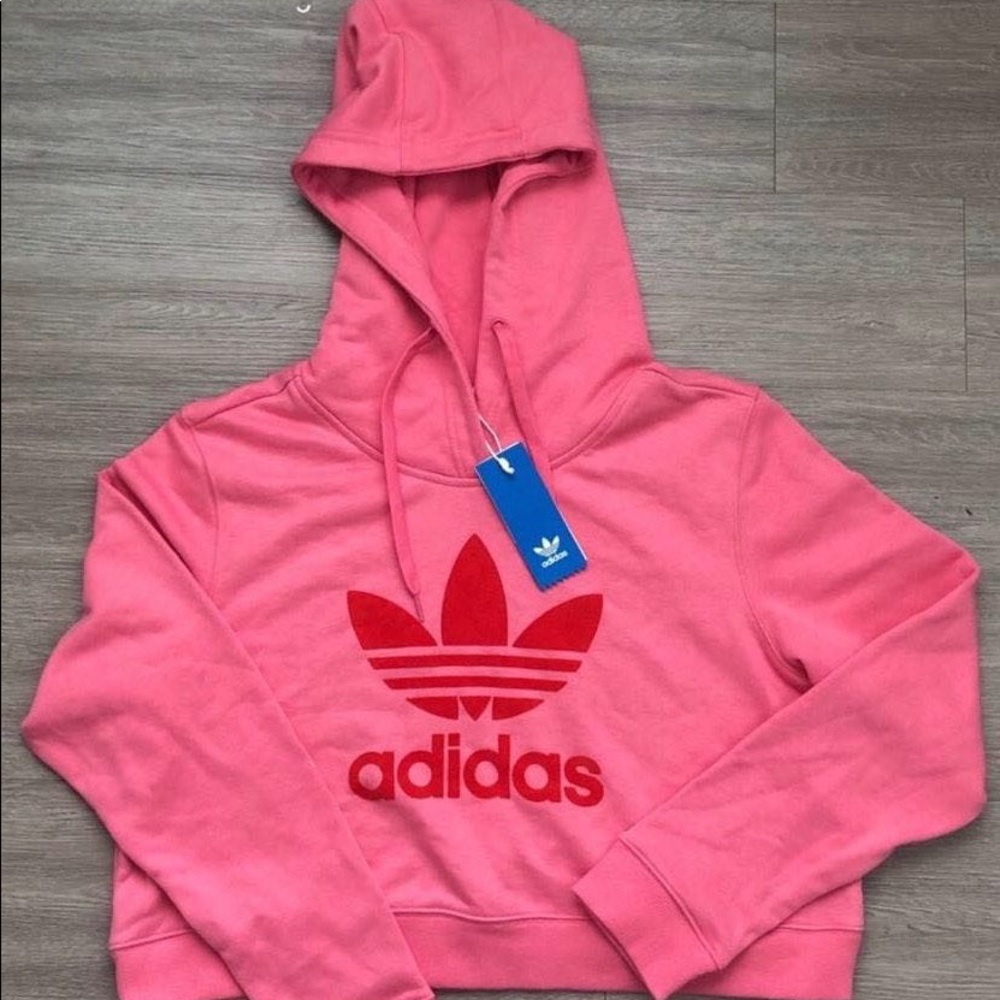 Adidas Pink/Orange Felt Logo sweatshirt